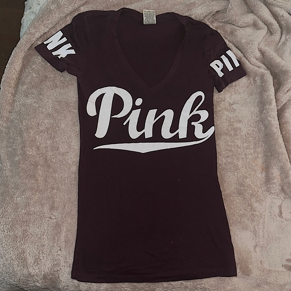 Victoria Secret Maroon PINK T Shirt